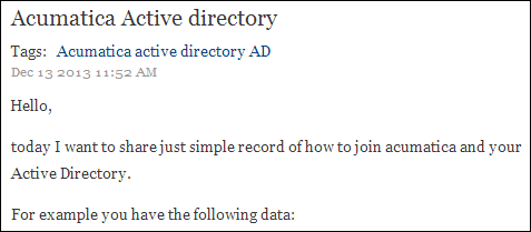 Zaletskyy’s blog: Acumatica Active Directory Integration