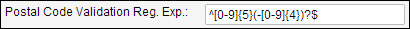 Acumatica Postal Code Validation Regular Expression