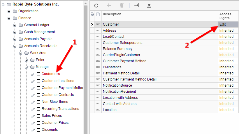 Acumatica DAC Permissions