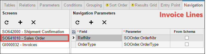 An example of Navigation in Acumatica 6