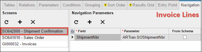 An example of Navigation in Acumatica 6