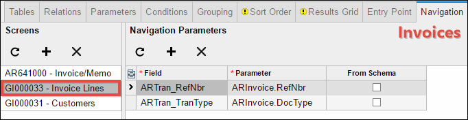 An example of Navigation in Acumatica 6