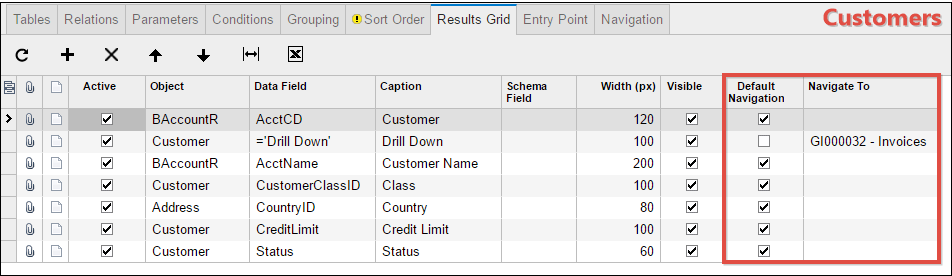 An example of Navigation in Acumatica 6
