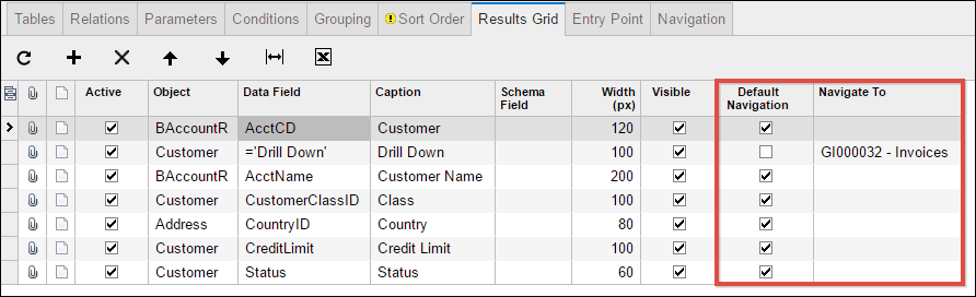 An example of Navigation in Acumatica 6