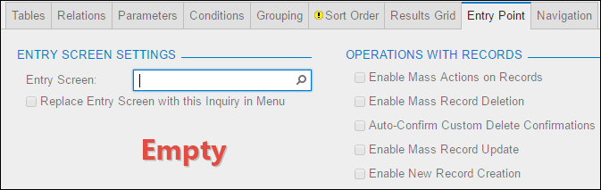 An example of Navigation in Acumatica 6