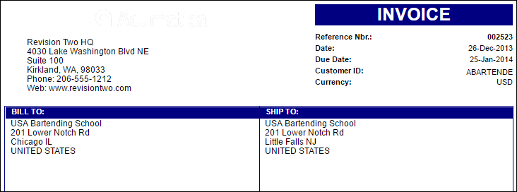 An example of Navigation in Acumatica 6