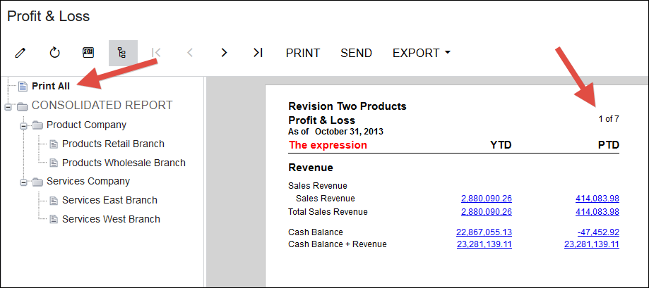 Page Numbers, reset by Unit Set • Acumatica Analytical