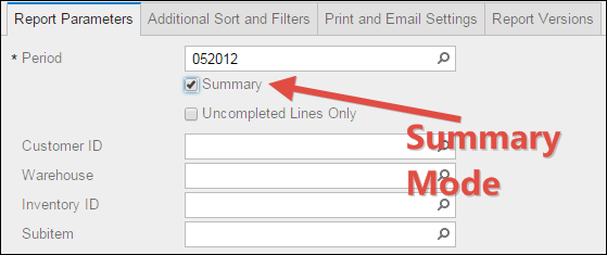 Acumatica Report Store: Period Sales Analysis By Customer