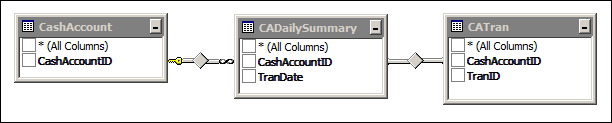 Acumatica Cash Account Details Report Data Access Classes (DAC)