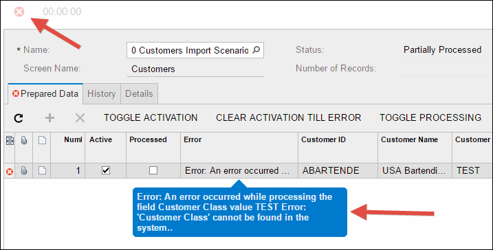 Sample Acumatica Import Scenario (Access Rights)