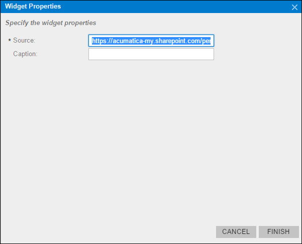 An example of a Dashboard in Acumatica 6