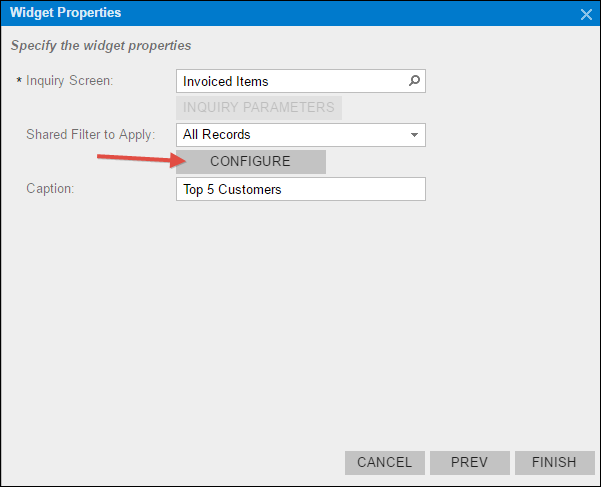 An example of a Dashboard in Acumatica 6