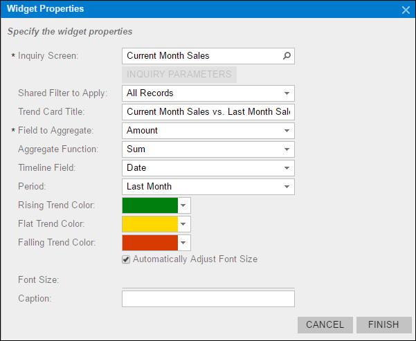 An example of a Dashboard in Acumatica 6