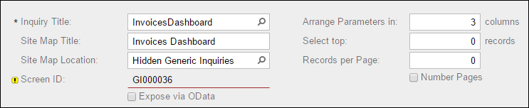 An example of a Dashboard in Acumatica 6