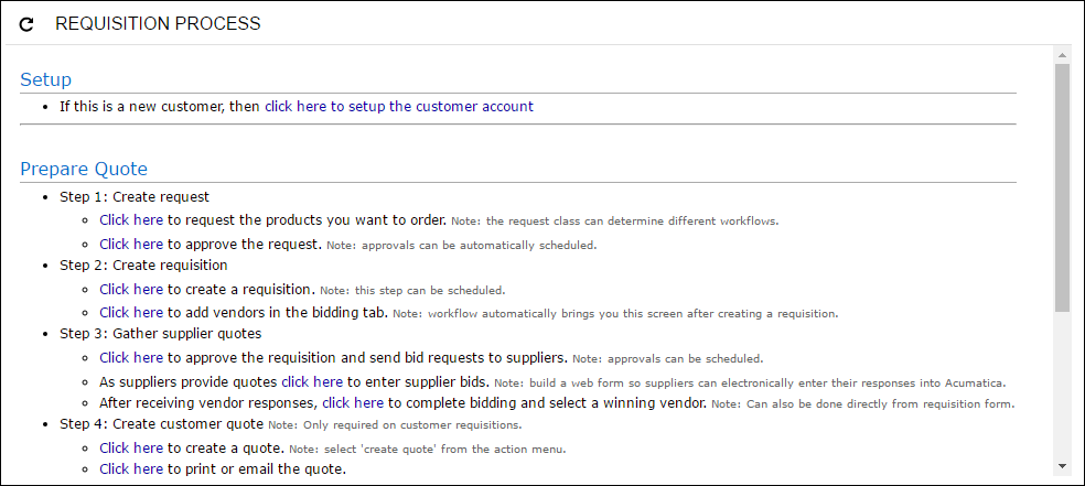 An example of a Dashboard in Acumatica 6