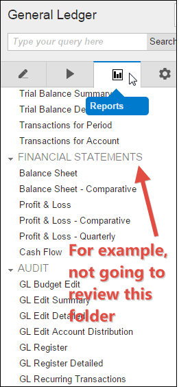 Not Reviewing Financial Statement Reports