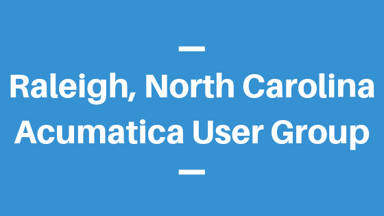 Acumatica User Group in Raleigh, North Carolina