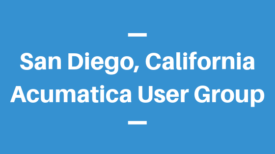 Acumatica User Group in San Diego, California
