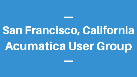 Acumatica User Group in San Francisco, California