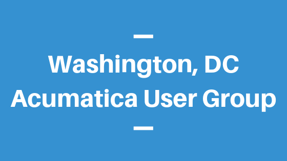 Acumatica User Group in Washington, DC