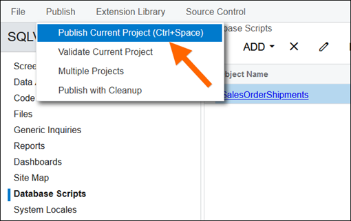 Acumatica Comma-Separated List of Shipments for a Sales Order using a Generic Inquiry and SQL View