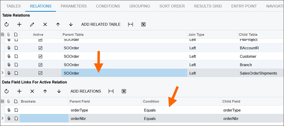 Acumatica Comma-Separated List of Shipments for a Sales Order using a Generic Inquiry and SQL View