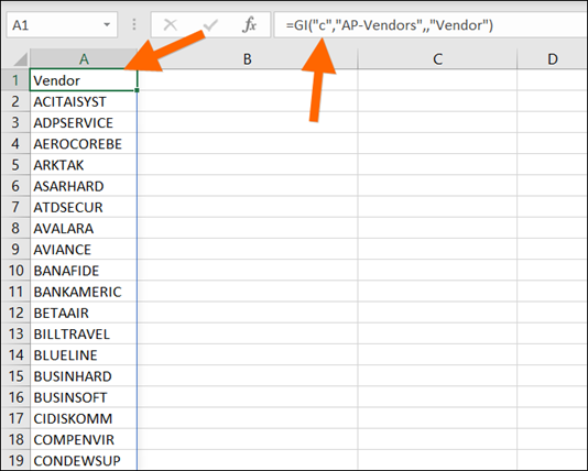 Acumatica Comma-Separated List of Purchase Orders for a Vendor using Velixo Reports