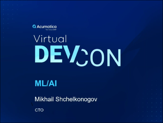 Machine Learning & Artificial Intelligence - Acumatica DevCon 2024